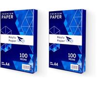 RAYLU PAPER - Folios A4 80gr Hojas de Papel Premium Multiusos para Impresoras Láser, Inkjet y Fotocopiadoras, para Oficina y Hogar (100 Hojas) (Paquete de 2)