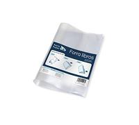 RAYLU PAPER - Forro Ajustable para Libros con Tira Adhesiva, Pack de 5 Forros con Forma de Libro Autoadhesivo Hecho de PVC Resistente de 130 Micras, Fácil y Rápida Instalación (21,6 x 39)