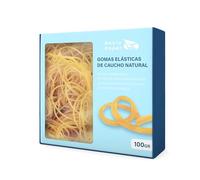 RAYLU PAPER - Gomas elásticas de caucho 100% natural, bandas elásticas papelería resistentes y reutilizables para oficina y hogar (100 Ø x 10 mm, 100g)