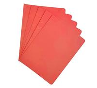 Raylu Paper® - Pack de 25 Subcarpetas de cartulina para documentos, colores vivos. Carpetas de cartulina kraft gruesa de 200g (Rojo, Folio)