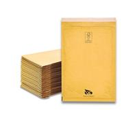 RAYLU PAPER Pack de 50 Sobres Acolchados de Burbujas Kraft con Cierre Autoadhesivo, Sobres Kraft Acolchados para Envíos color Marrón 50 Unidades (220x330 mm)