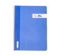 RAYLU PAPER - Pack de 6 Cuadernos A4 con Espiral y Tapa de Resistente de Polipropileno, 80 Hojas 90g, Libreta de Colores vivos para Apuntes, Estudio, Oficina y Universidad (Azul Claro, Pauta 3,5mm)