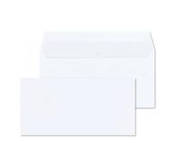 RAYLU PAPER - Pack de sobres blancos de papel con cierre autoadhesivo para envío de documentos y cartas, fácil sellado, 90g/m² de grosor (10 unidades, DL)