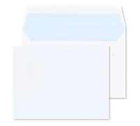 RAYLU PAPER - Pack de sobres blancos de papel con cierre autoadhesivo para envío de documentos y cartas, fácil sellado, 90g/m² de grosor (10 unidades, C4)