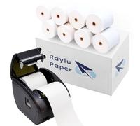 Raylu Paper - Papel térmico, Rollos 80x80mm de Papel para Impresora Térmica, para Ticket, TPV y Datáfono, Pack de Rollos de Impresora de Tickets Sin Tinta. (8, 80 x 80 mm)