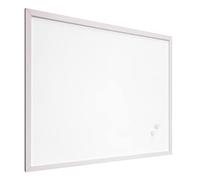 Raylu Paper® - Pizarra blanca magnética con marco de madera color blanco, pizarra blanca de pared de borrado en seco, incluye dos imanes para colgar notas y fotografías (60 x 40 cm)