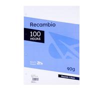 Raylu Paper Recambio Hojas A4 Perforadas, 100 Hojas 90 g, Folios para Archivador y Carpesano, Recambios para uso Escolar, Universidad y Oficina (Rayado 1 Línea)