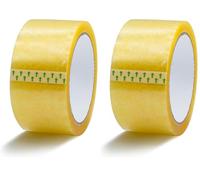 RAYLU PAPER® - Rollos de Precinto, Cinta Adhesiva para Embalaje de Cajas de Envío Resistente y Extra Fuerte, 66 metros x 50 mm de ancho (1 unidad-ECO, Transparente) (Paquete de 2)