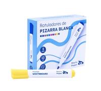 RAYLU PAPER Rotuladores para Pizarra Blanca, Rotulador para Pizarra de Punta Redonda de 3mm de Borrado en Seco, No Tóxicos, para Pizarra Blanca y Pizarra Magnética (12, Amarillo)