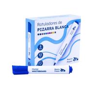 RAYLU PAPER Rotuladores para Pizarra Blanca, Rotulador para Pizarra de Punta Redonda de 3mm de Borrado en Seco, No Tóxicos, para Pizarra Blanca y Pizarra Magnética (12, Azul)