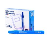 RAYLU PAPER Rotuladores Permanentes con Punta de 2mm, Rotulador Permanente Resistente al Agua y la Decoloración de Secado Rápido, Ideal para Papel, Cartón, Plástico, Metal y Tela (12, Azul Cielo)