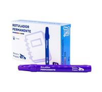 RAYLU PAPER Rotuladores Permanentes con Punta de 2mm, Rotulador Permanente Resistente al Agua y la Decoloración de Secado Rápido, Ideal para Papel, Cartón, Plástico, Metal y Tela (12, Violeta)