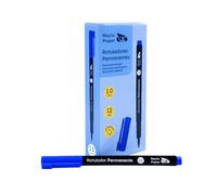 Raylu Paper - Rotuladores Permanentes de Punta Fina 1mm, Rotulador Permanente Azul con Secado Rápido, Resistente al Agua y a la Decoloración, para Oficina, Escuela y Uso Profesional (Azul, 1mm)