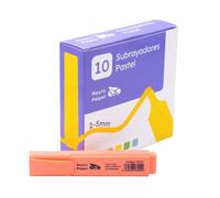 RAYLU PAPER Subrayadores Fluorescentes con Punta Biselada, Pack de 10 Marcadores Fluorescentes con Trazo de 2-5mm, Rotuladores Fluorescentes para Organización (10, Naranja pastel)