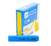 RAYLU PAPER Subrayadores Fluorescentes con Punta Biselada, Pack de 10 Marcadores Fluorescentes con Trazo de 2-5mm, Rotuladores Fluorescentes para Organización (10, Azul)