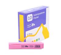 RAYLU PAPER Subrayadores Fluorescentes con Punta Biselada, Pack de 10 Marcadores Fluorescentes con Trazo de 2-5mm, Rotuladores Fluorescentes para Organización (Rosa Pastel)