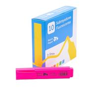 RAYLU PAPER Subrayadores Fluorescentes con Punta Biselada, Pack de 10 Marcadores Fluorescentes con Trazo de 2-5mm, Rotuladores Fluorescentes para Organización (10, Rosa)