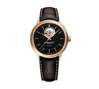 Raymond Weil Reloj Maestro, 2227 -PC5-20021, Redondo, mecánico con Cuerda automática y balanza Visible para Hombre Negro Caja de 40 mm