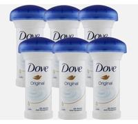 Rayni Beauty Deals Dove Desodorante Stick Crema Hidratante Champiñones - Original - 50 ml (Paquete de 6)