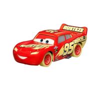 Rayo McQueen Disney Pixar Cars glow racers coche metalizado de 1:55
