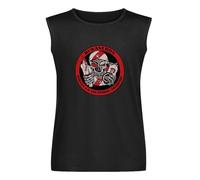 Rayo Vallecano Bukaneros - Camisetas de algodón con estampado para hombre, camisetas sin mangas con cuello redondo, 100% algodón, camiseta sin mangas unisex, Negro, S