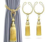 Rayong 2 piezas Tiebacks de Cortina de Borlas,alzapaños con borlas,Alzapaños Para Cortinas Hechas a mano, de la Cortina Cuerda Tiebacks para la decoración del hogar