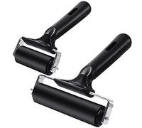 Rayong 2Pcs Rodillo de tinta de goma Rodillo de Goma Rodillo de Tinta Rodillo de Goma Brayer Roller Brush para Tinta Pintura Bloque Estampado Papel Pintado de Impresión Artes