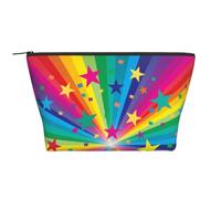 Rayos de Confeti de Arco Iris y Estrellas, Bolsa de artículos de tocador Bolsa de Maquillaje Bolsa de cosméticos Bolsa de artículos de tocador de Viaje portátil