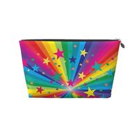 Rayos de Confeti de Arco Iris y Estrellas, Bolsa de artículos de tocador Bolsa de Maquillaje Bolsa de cosméticos Bolsa de artículos de tocador de Viaje portátil