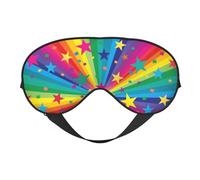 Rayos de confeti de arco iris y estrellas, Cubreojos completos Antifaz bloqueador de luz Antifaz para dormir Antifaz suave con los ojos vendados Noche