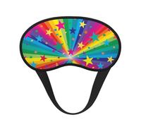 Rayos de confeti de arcoíris y estrellas, Cubiertas oculares completas, antifaces para dormir que bloquean la luz, orejeras opacas para dormir