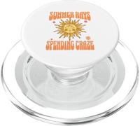 Rayos de Verano Locura de Gastos Diseño Retro Sol PopSockets PopGrip para MagSafe