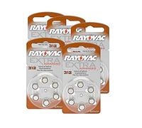 RAYOVAC 312 Extra Advanced - Pilas para audífonos (1,45 V, 180 mAh, 5 paquetes de 6 unidades)