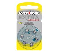 Rayovac extra advanced 10 pilas para audífonos amarillas 6 unidades