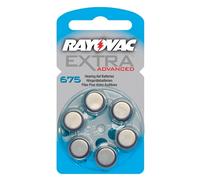 Rayovac extra advanced 675 pilas para audífonos azules 6 unidades