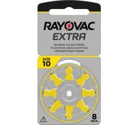 RAYOVAC Extra - Pilas para audífonos (80 unidades, tipo 10, PR70, código de color amarillo, 1,45 V, 80 unidades, 10 x 8 pilas)