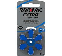 Rayovac pilas de pilas 675 extra Advanced 1,45 V 640 mAh, 6 unidades)
