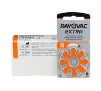 RAYOVAC - Pilas para audífonos (80 Unidades, Tipo 13, PR48, código de Color Naranja, 1,45 V, 80 Unidades, 10 x 8 Pilas)