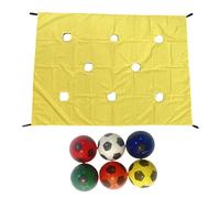 Raypontia 145 × 200 cm Hole Tarp Team Building Actividades con 6 pelotas, juguete de desafío de equipo al aire libre, juegos de equipo, actividad grupal para promoción del aprendizaje para escuela