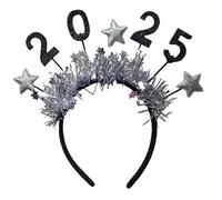 Raypontia 2025 Diadema De Estrella De Feliz Año Nuevo, Tiara De Diadema De Feliz Año Nuevo,2025 Feliz Año Nuevo Diademas Tiara - Feliz Año Nuevo Glitter Star Lentejuelas Diadema Tiara para Navidad