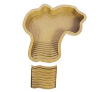 Raypontia Bañera para Reptiles - 35 x 28,5 x 4,3 cm, Cuenco de Agua para Reptiles, Tortugas con Placa de alimentación Inclinada, para Tortugas Marinas y Varios Reptiles, marrón