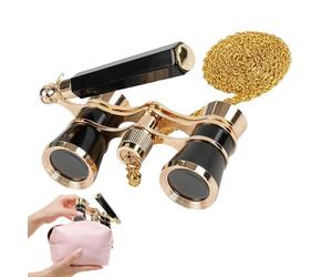 Raypontia Binoculares para Teatro para Mujeres, Portátiles Vintage Elegantes Gemelos de Teatro, Binoculares Mini para Mujeres Adultas, para Actuaciones, Cine, Espectáculos, Turismo, Deportes Y Juegos