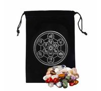 Raypontia Bolsa de almacenamiento de Tarot - Bolsa de almacenamiento para cartas de tarot mágicas negras | Bolsa para cartas de tarot con cordón para cartas Rider Waite Tarot Deck Oráculo, Sección D,