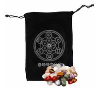 Raypontia Bolsa de almacenamiento de Tarot - Bolsa de almacenamiento para cartas de tarot mágicas negras | Bolsa para cartas de tarot con cordón para cartas Rider Waite Tarot Deck Oráculo, Sección C,