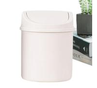 Raypontia Bote De Basura De Escritorio, 16,5x13cm Cubo De Basura Pequeño, Papelera De Mesa Con Tapa Abatible, Papelera Escritorio, Almacenamiento Desechos Para Baño Dormitorio Aula Cocina