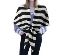 Raypontia Bufandas de mujer de cachemira con diseño a rayas - Bufanda de invierno de punto - Abrigo de invierno de viaje, otoño, cumpleaños, regalo, Caqui., Fare riferimento alla descrizione