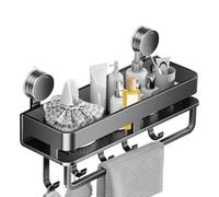 Raypontia e | Fuerza de succión con Soportes de Gancho extraíbles, Soporte de organización Inoxidable dispensador de jabón para baño, Ducha, baño, apartamento, Cocina