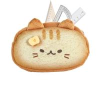 Raypontia Estuche De Lápices Divino Diseño Gato Tostada,Estuche Escolar Felpa | Organizador de Cartoon para Niños Niñas Estudiantes de Colegio