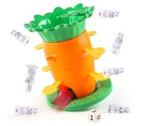 Raypontia Juego de Equilibrio,Torre de Zanahoria con 8 Figuritas de Conejitos y Bloques - Juegos Familiares | para Hogar Escuela Fiesta Y Sala De Juegos Niños A Partir De 3 Años