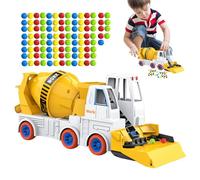 Raypontia Juguetes De Camiones De Construcción - Juego De Barrer Cuentas - Camiones De Juguete De Empujar Y Avanzar - para Desarrollo Educación Habilidades Preescolares Niño Niña En Hogar Escuela